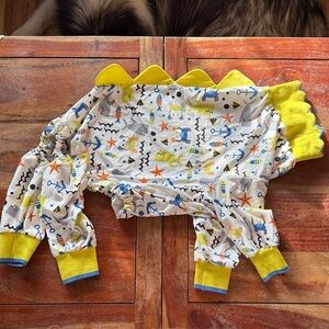 Lovingpet Shark/Sailor print Dog Sun protection pajamas Dinosaur detail